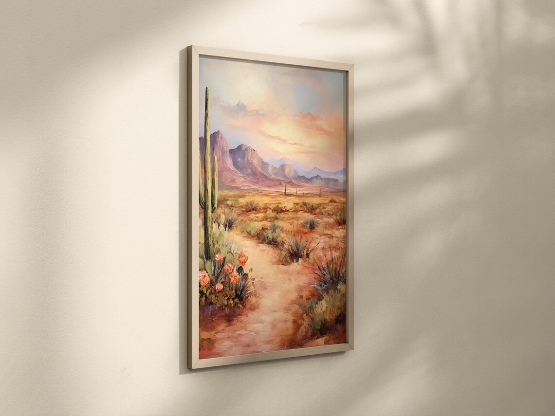 Bohemian Desert Landscape Art Print, Boho Style - Image 2