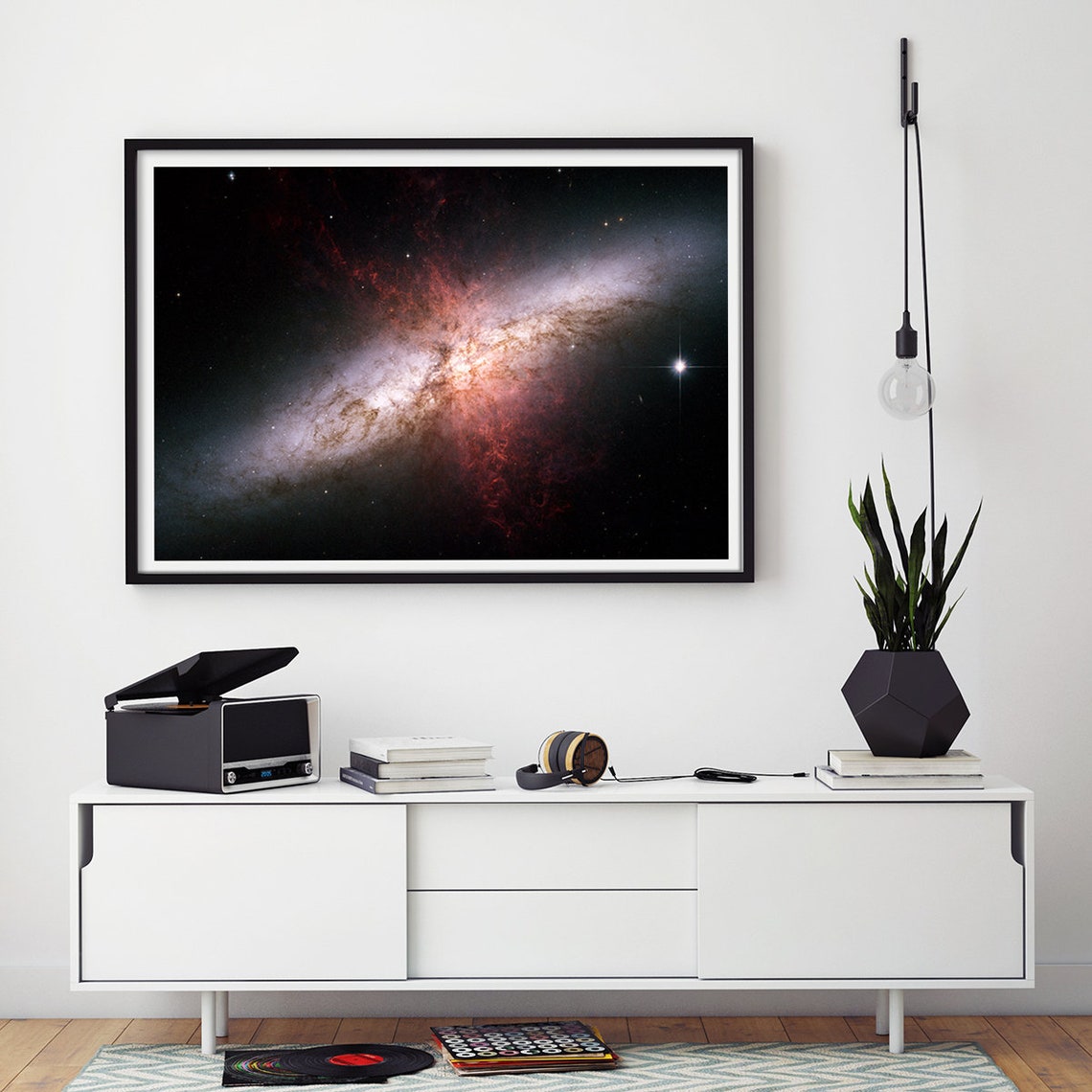 Starburst Galaxy Deep Space Hubble Telescope Astronomy Art Poster - Image 3