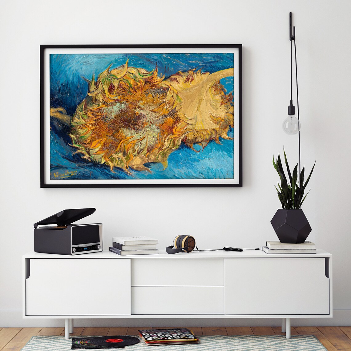 Sunflowers by Van Gogh, Vintage Art Print - Image 2