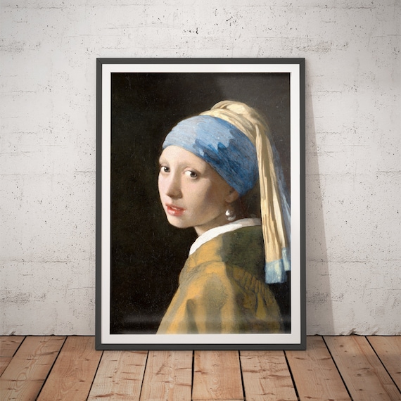 Girl With A Pearl Earring Print Johannes Vermeer Vintage Wall Art Classic Paintings Renaissance Prints Large Home Decor