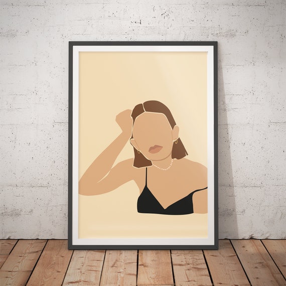 Inspirational Women No1 Feminist Poster Bathroom Wall Art Minimalist Prints Contemporary Home Decor Illustration Art