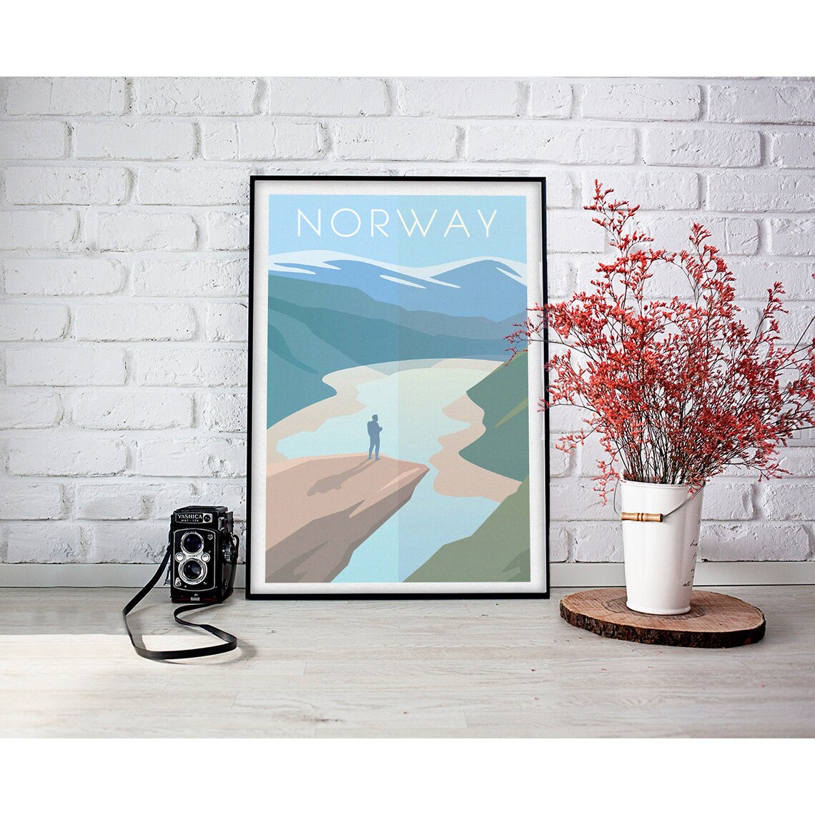 Norway Vintage Travel Poster, Minimalist Art Print - Image 2