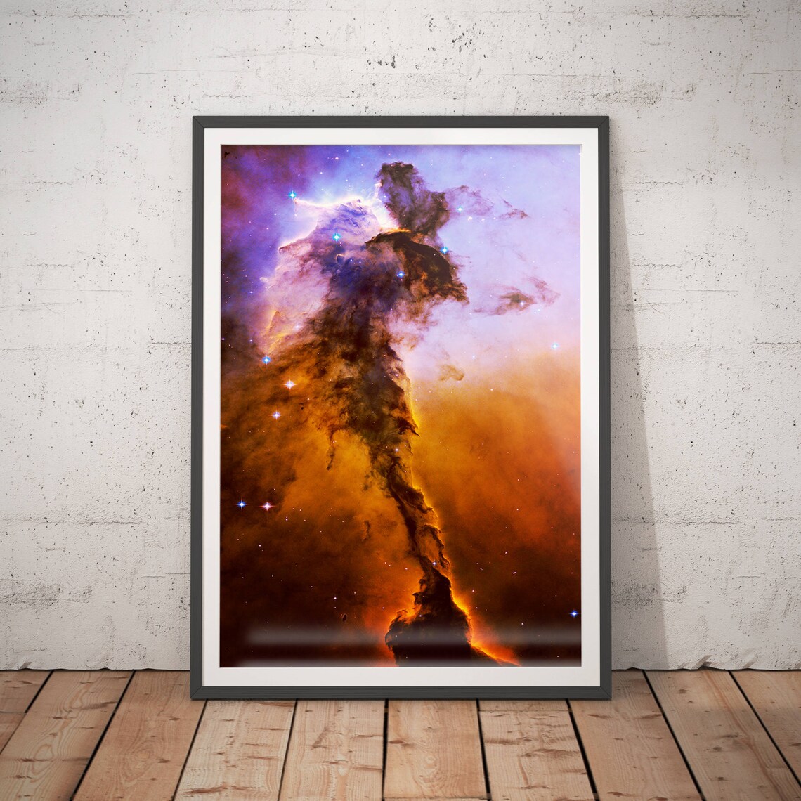 Hubble Telescope Eagle Gas Nebula Poster Print