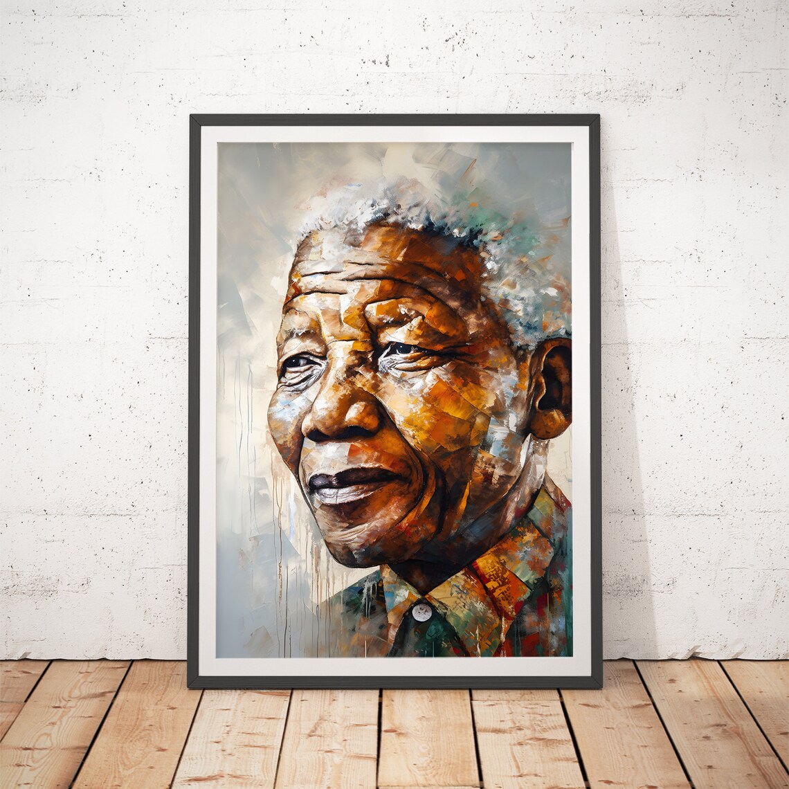 Nelson Mandela South Africa Abstract Art Print