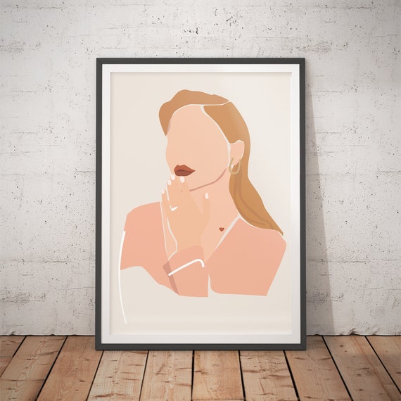 Inspirational Women No6 Room Decor Aesthetic Trending Wall Art Modern Prints Illustration Art Bathroom Wall Art