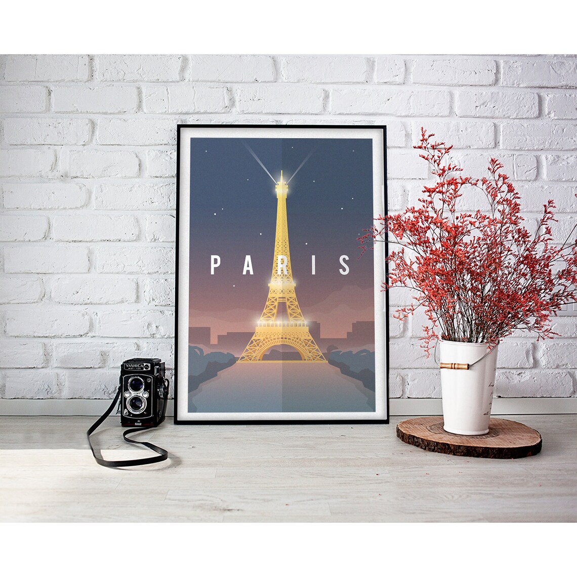 Paris Vintage Travel Poster, Eiffel Tower Art Print - Image 2