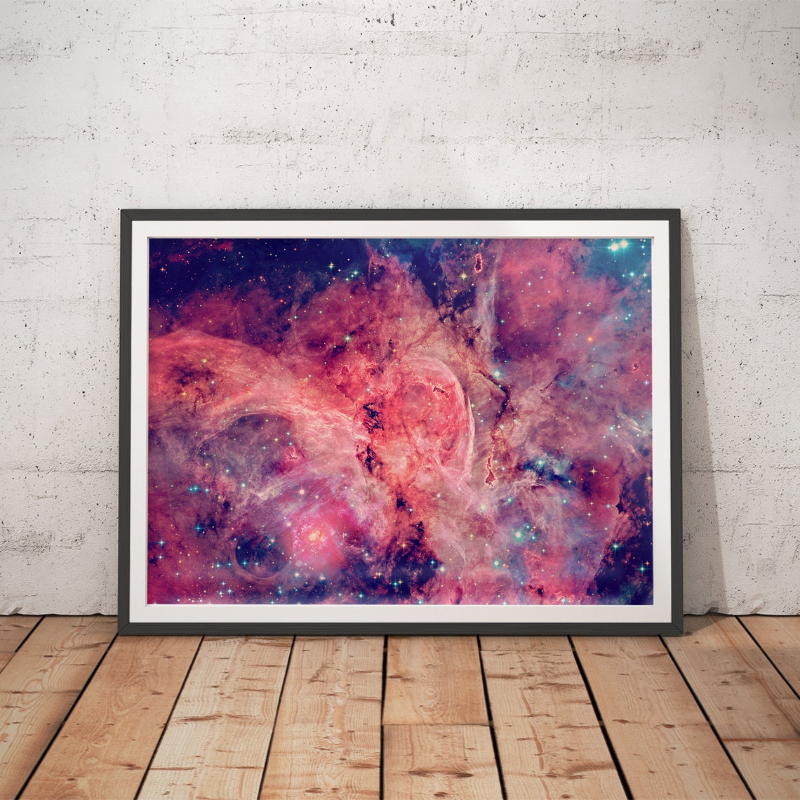 Great Carina Nebula Pink Cosmic Clouds Space Astronomy Poster