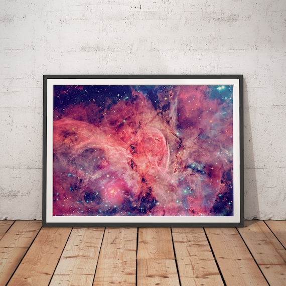 Great Carina Nebula Pink Cosmic Clouds Space Astronomy Poster