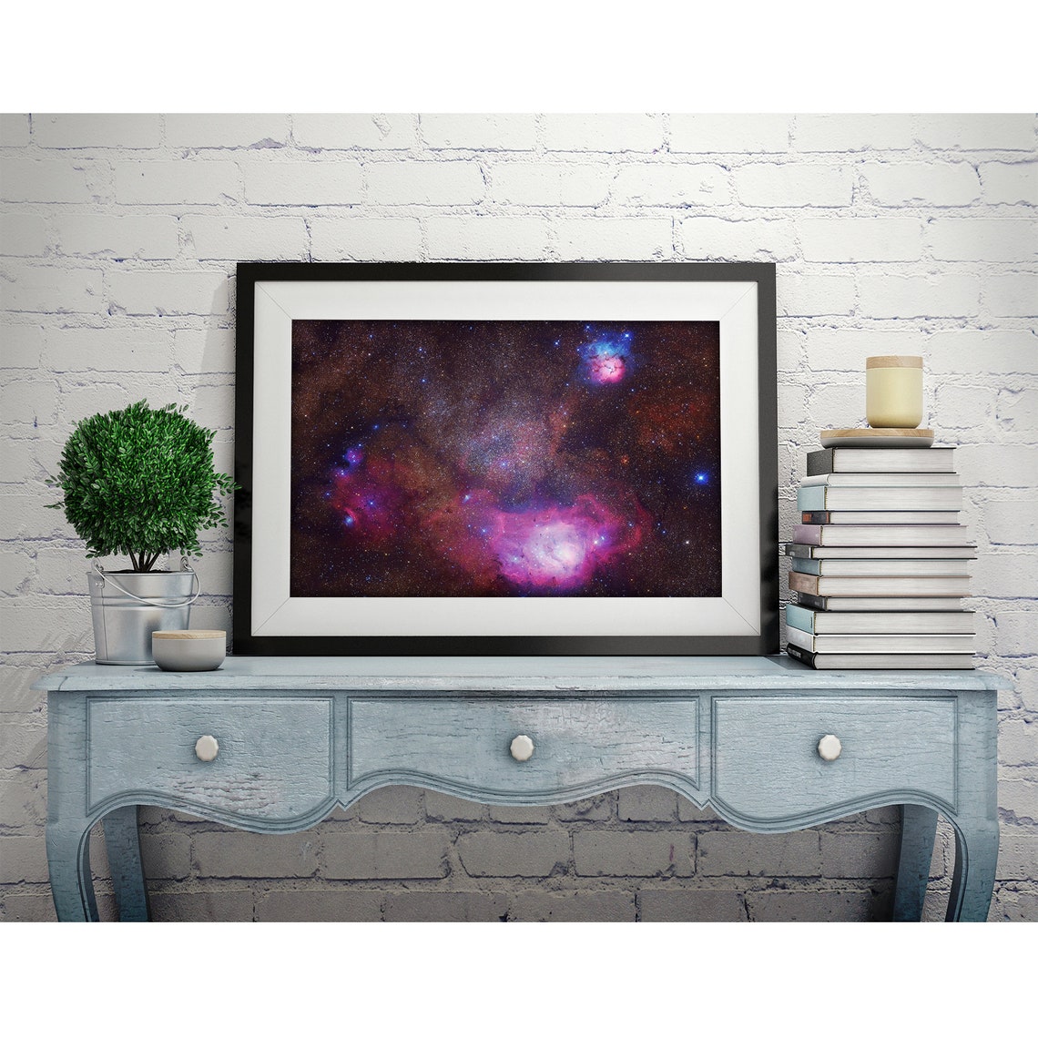 Purple Pink Nebulae Cosmic Galaxy Dance Deep Space Art Poster - Image 2