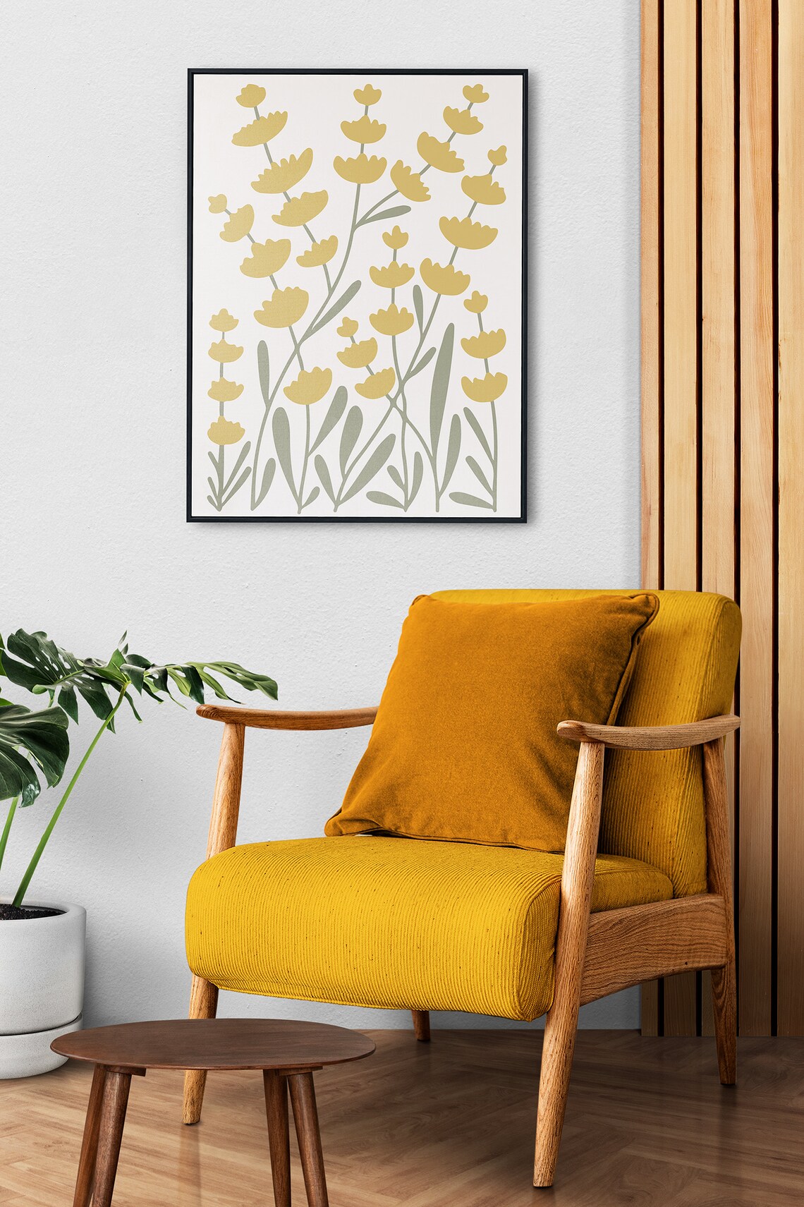 Botanical Boho Decor, Minimalist Floral Illustration - Image 2