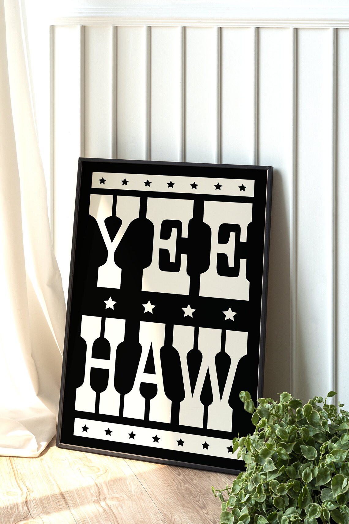 Yeehaw Cowboy Typography Poster, Western Decor - Image 3