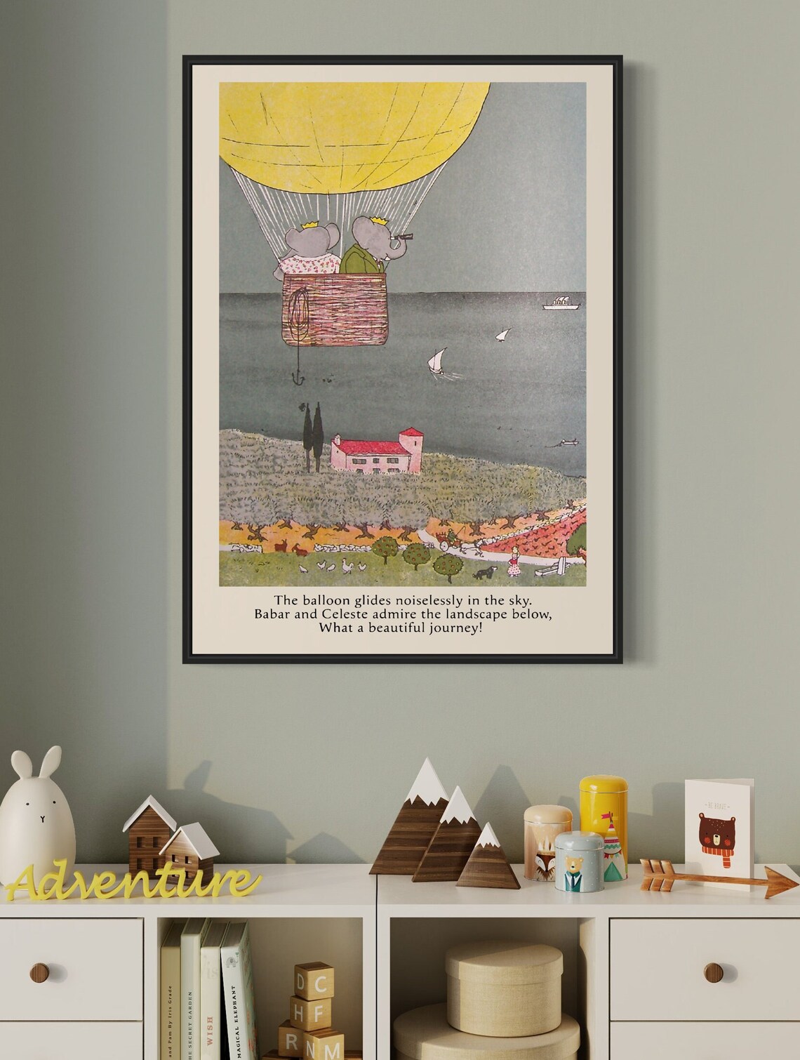Babar The Elephant - Retro Nursery Art - Image 3