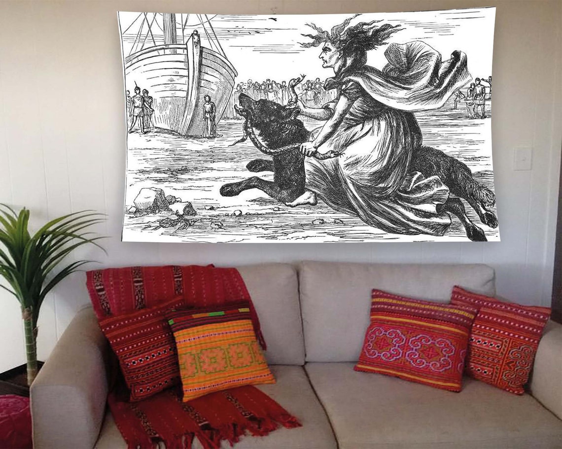 Gothic Tapestry Horror Tapestry Minimalist Tapestry Gothic Horror Tapestry Wall Hangings Pattern Tapestry Living Room Tapestry Modern - Image 2