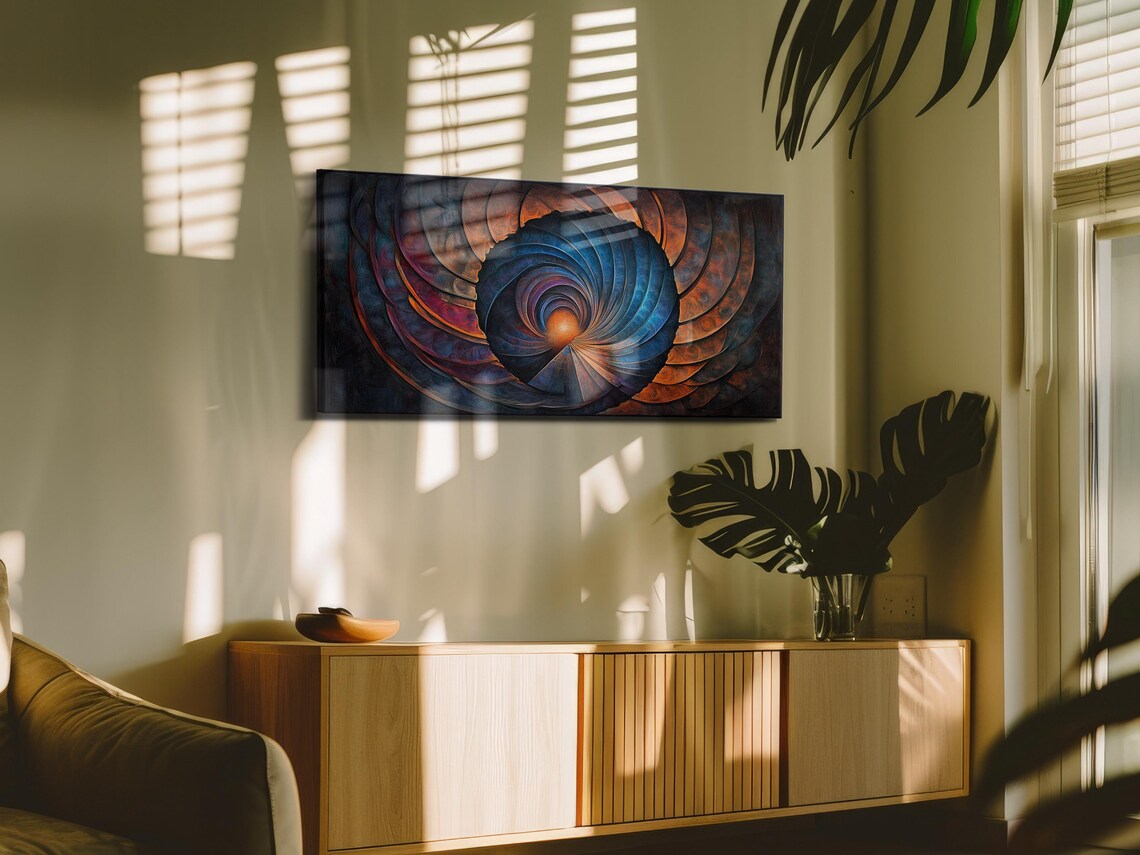 Radiating Circular Motion Abstract Art Print - Image 3