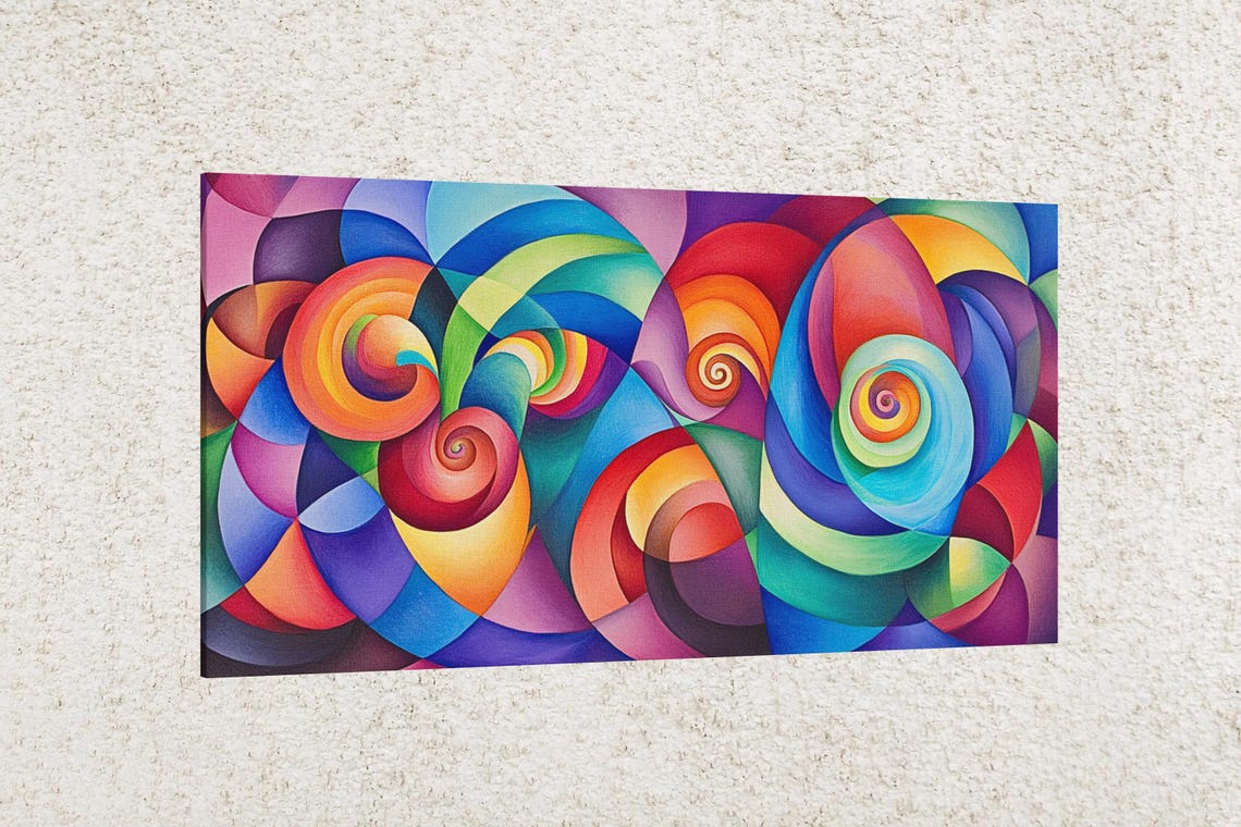Swirling Rainbow Spiral Art Print