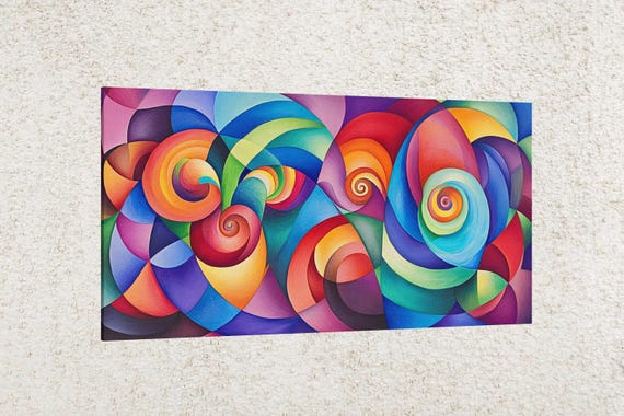 Swirling Rainbow Spiral Art Print