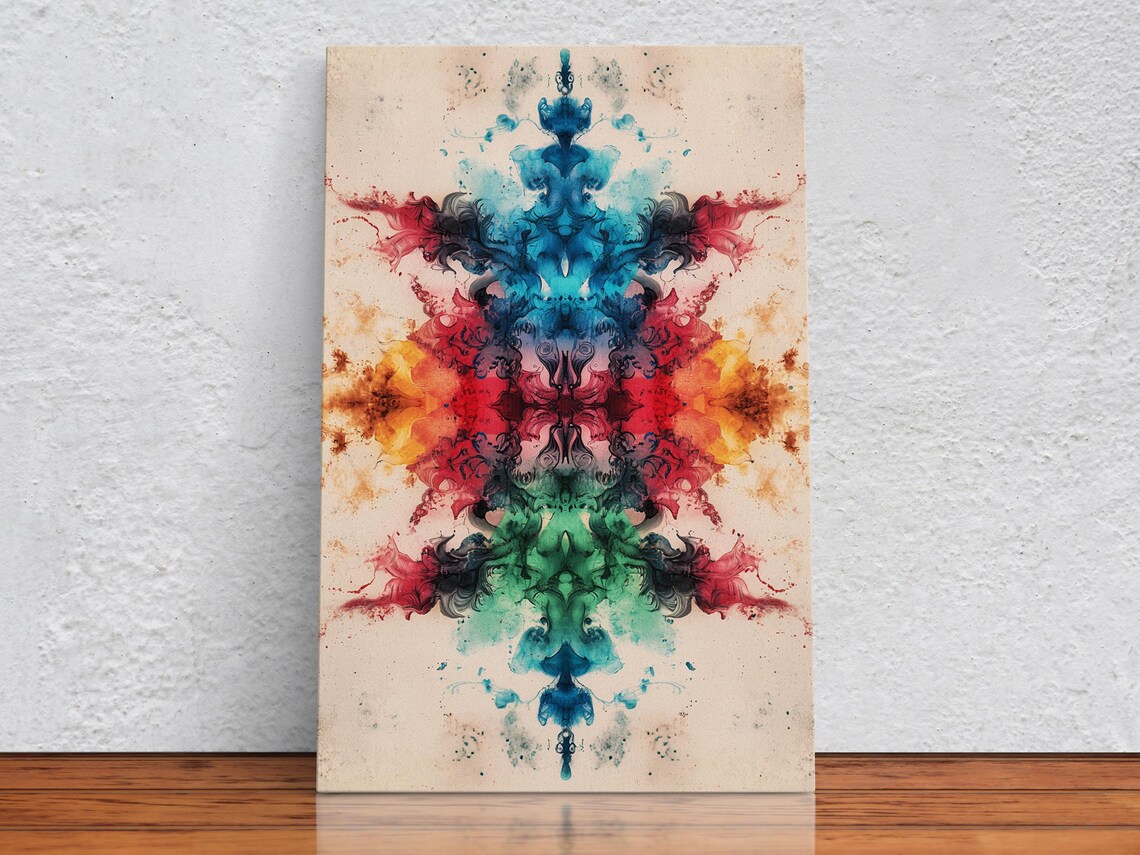 Vibrant Multicolor Symmetry Art Print
