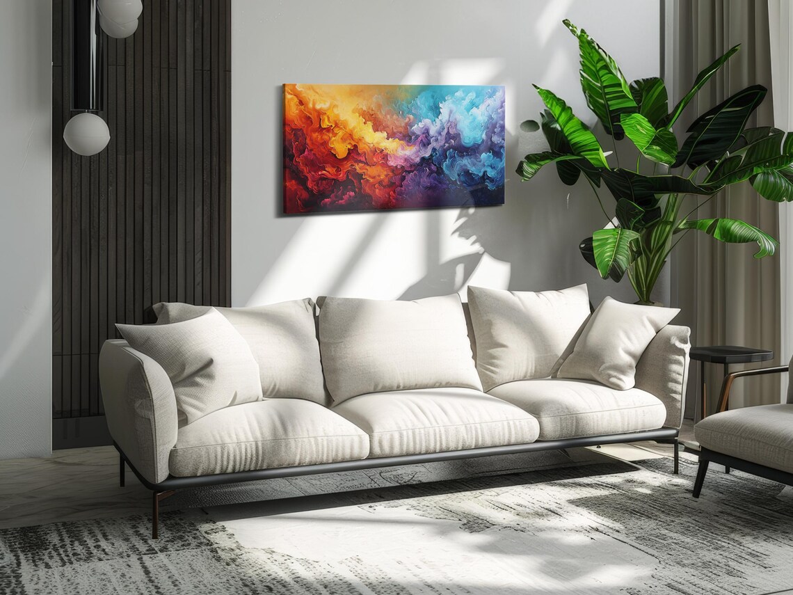 Fire And Ice Fusion - Abstract Modern Art Print - Image 3