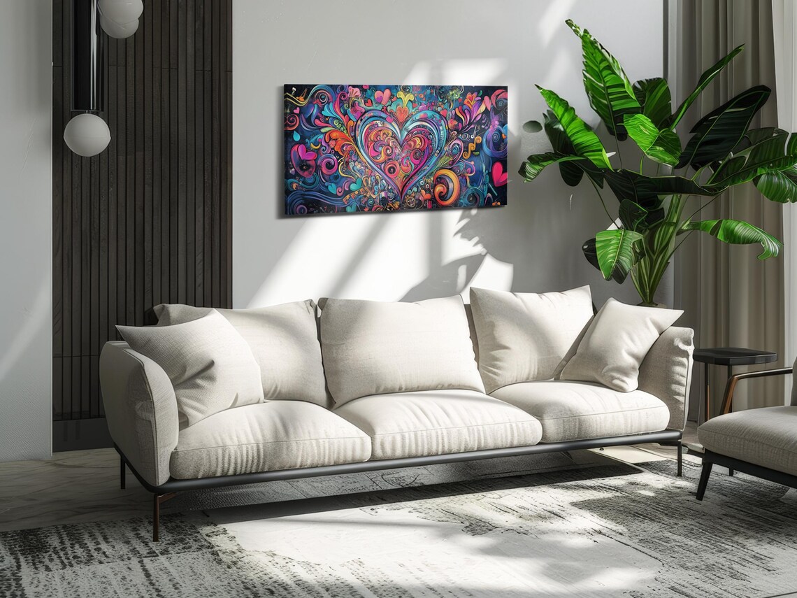 Abstract Heart Harmony, Valentines Day Decor - Image 3