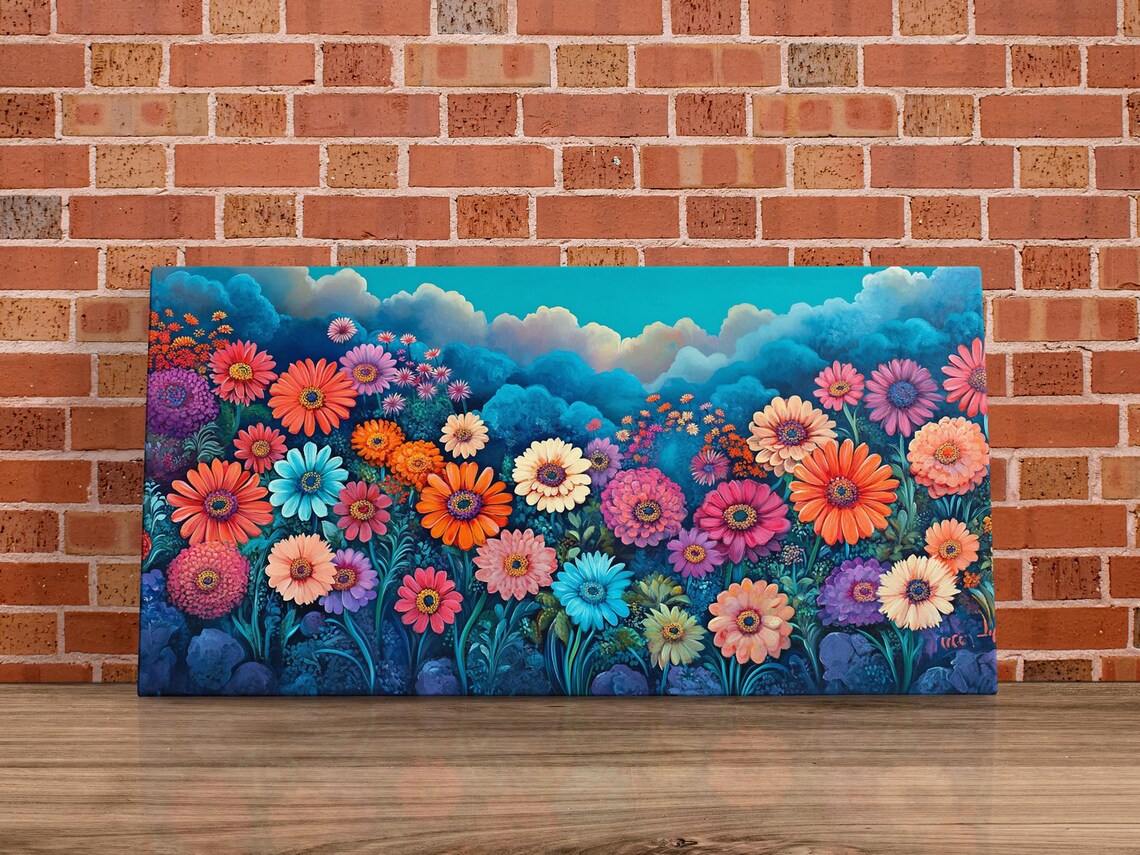 Gerbera Harmony Floral Wall Art, Elegant Print