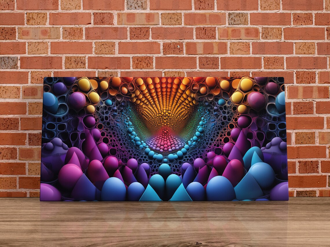 3D Bubble Design, Abstract Style Art Print