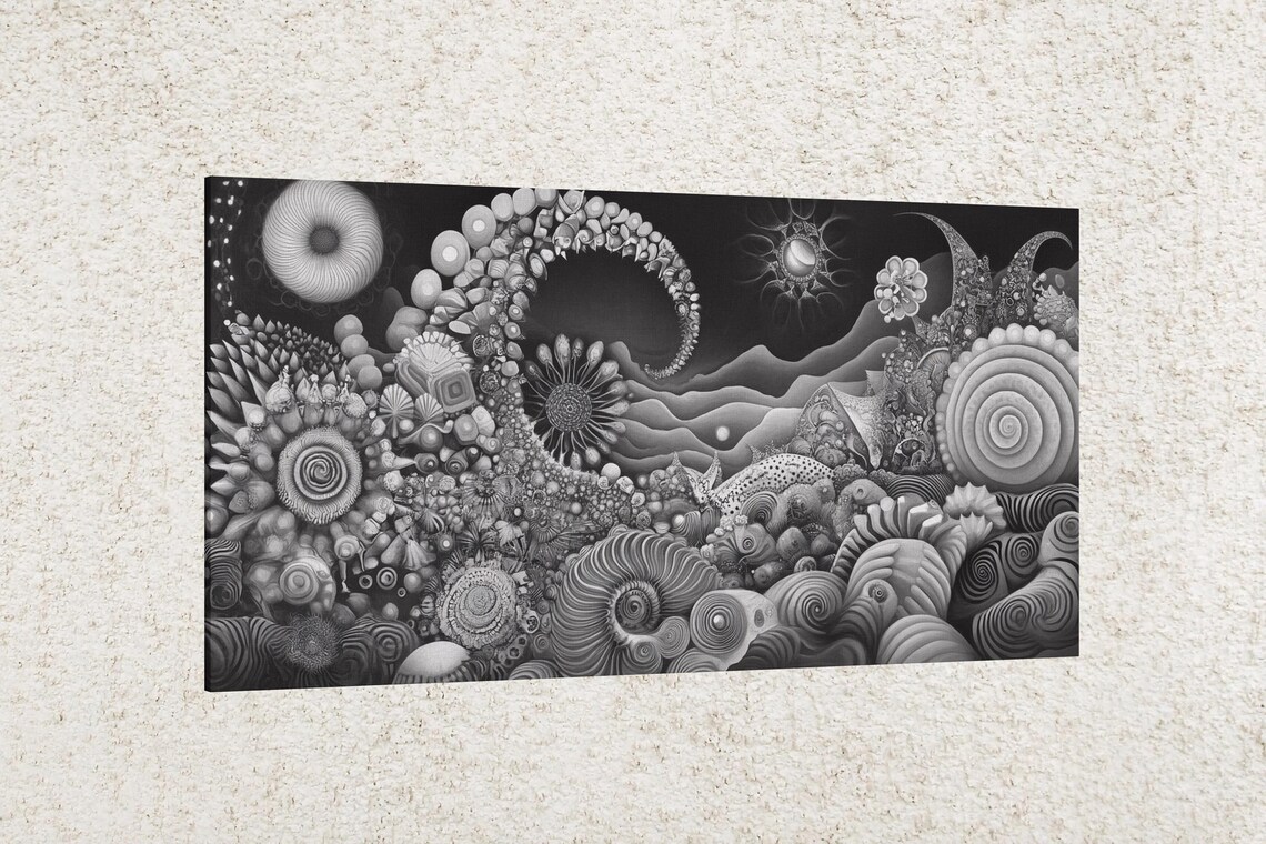 Black And White Surrealism, Modern Art Print