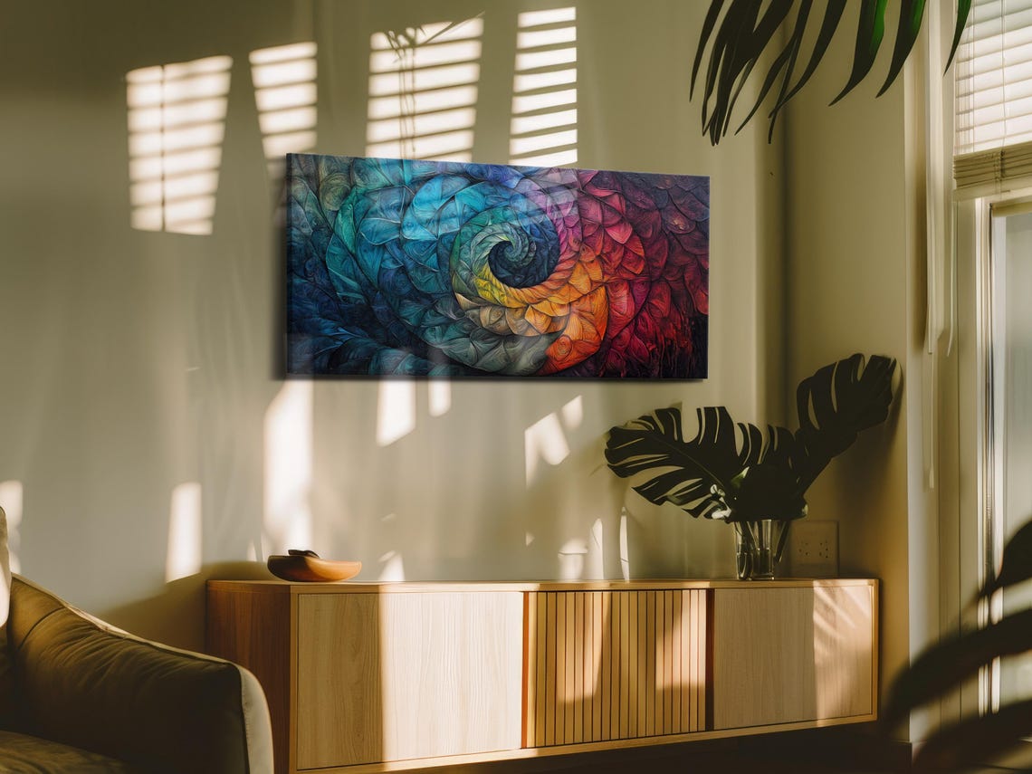 Color Spiral Abstract Modern Art Print - Image 3