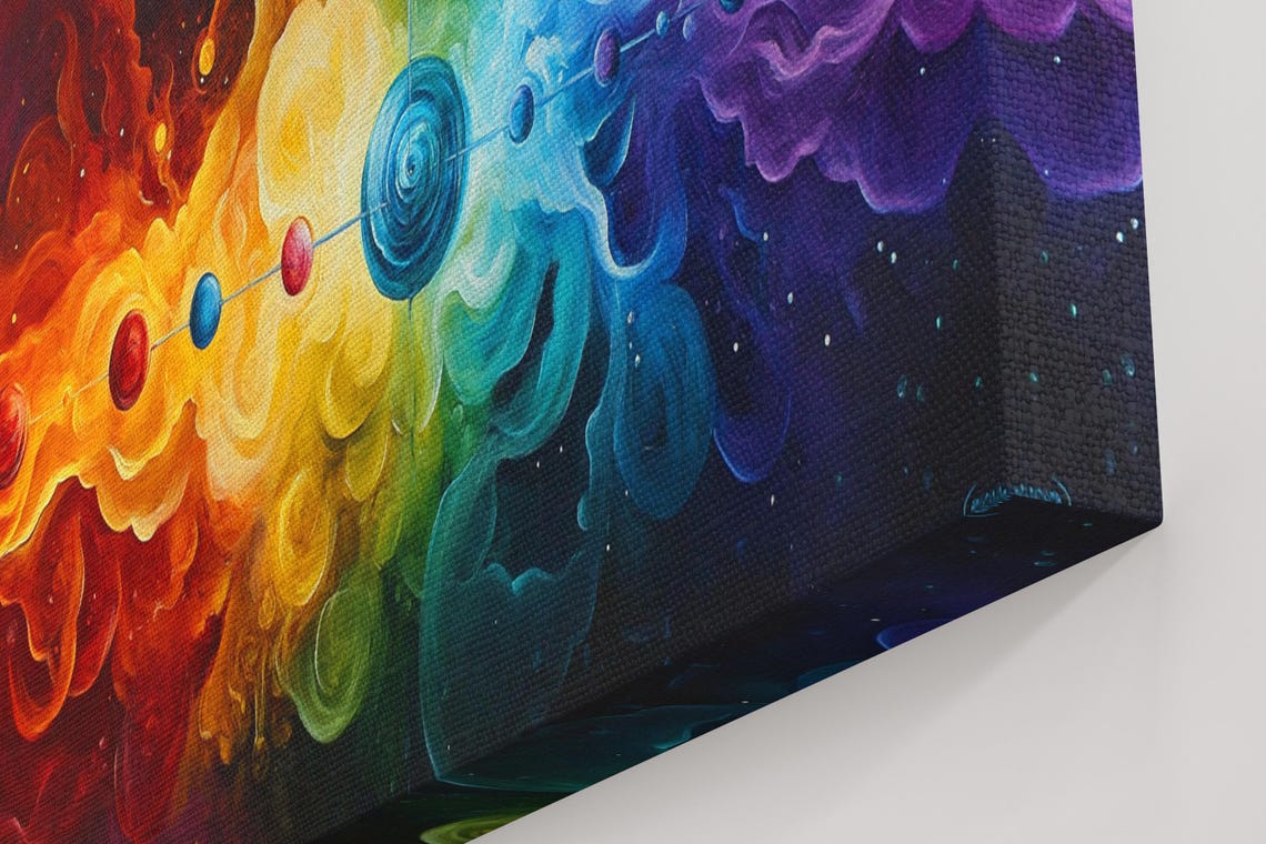 Rainbow Cosmic Flow Art Print - Image 4