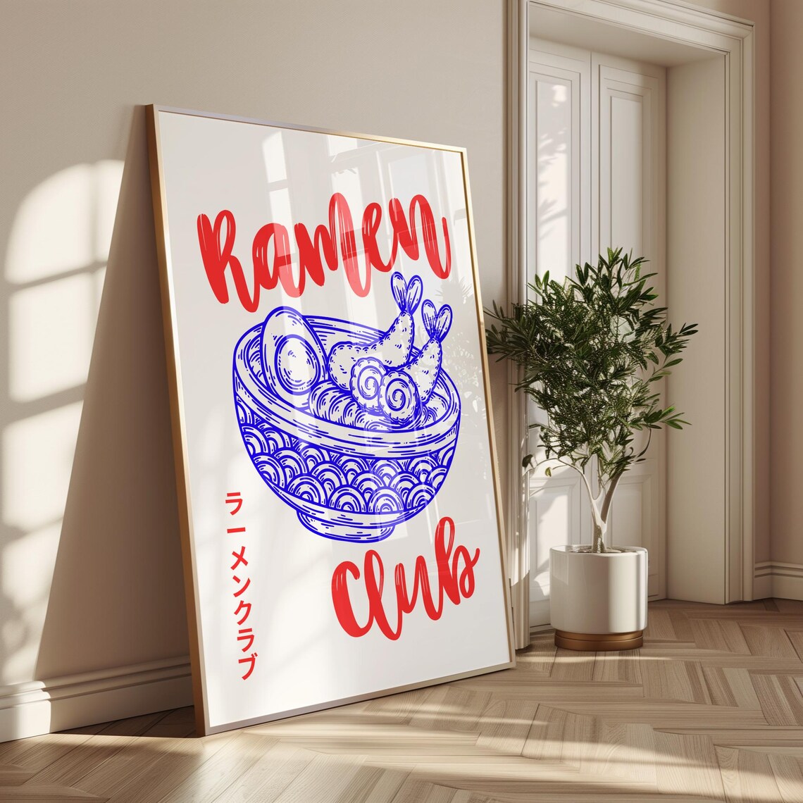 Ramen Bowl Art Print, Japanese Kitchen Decor