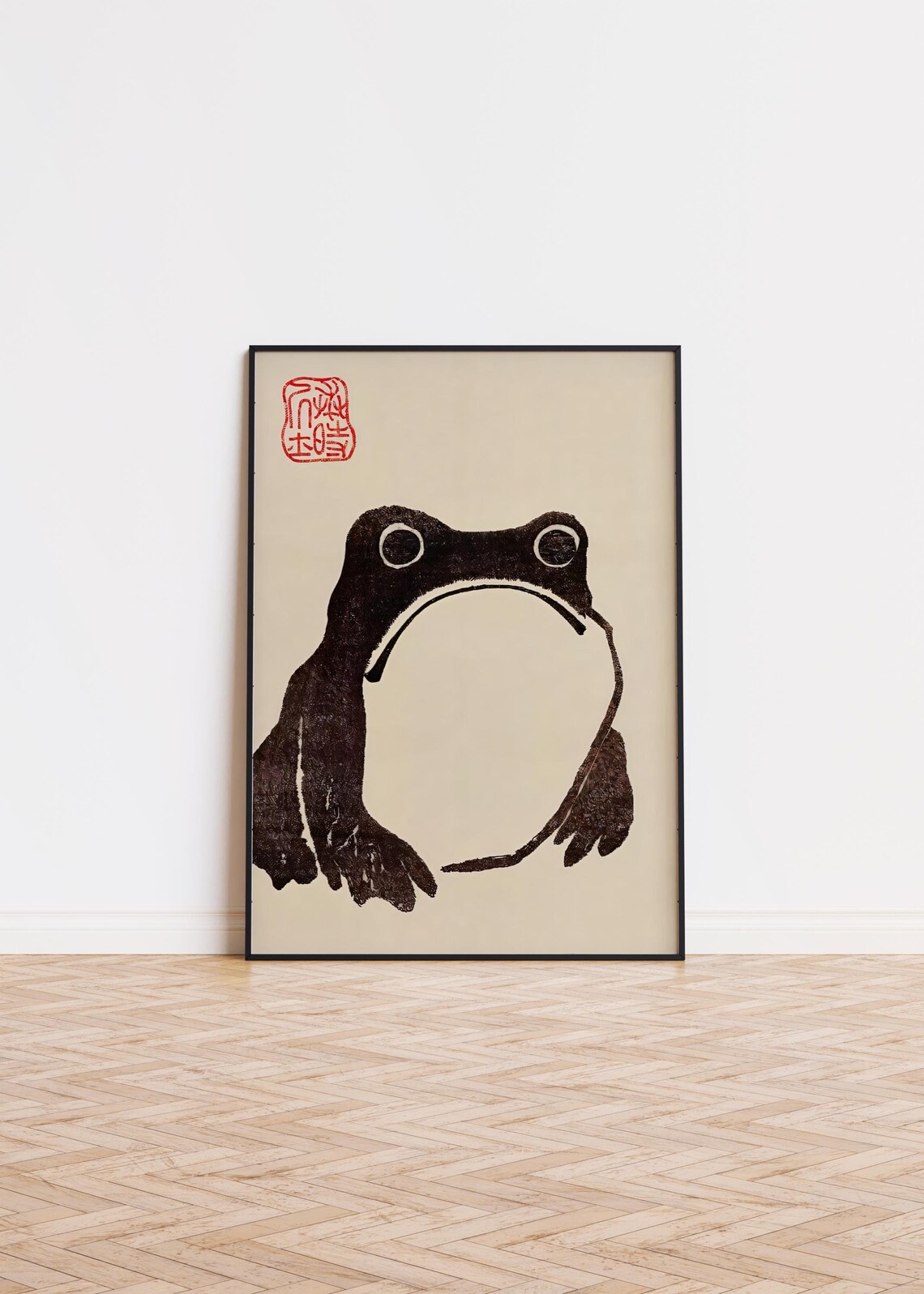 Matsumoto Hoji Frog Vintage Ukiyo-E Art Print