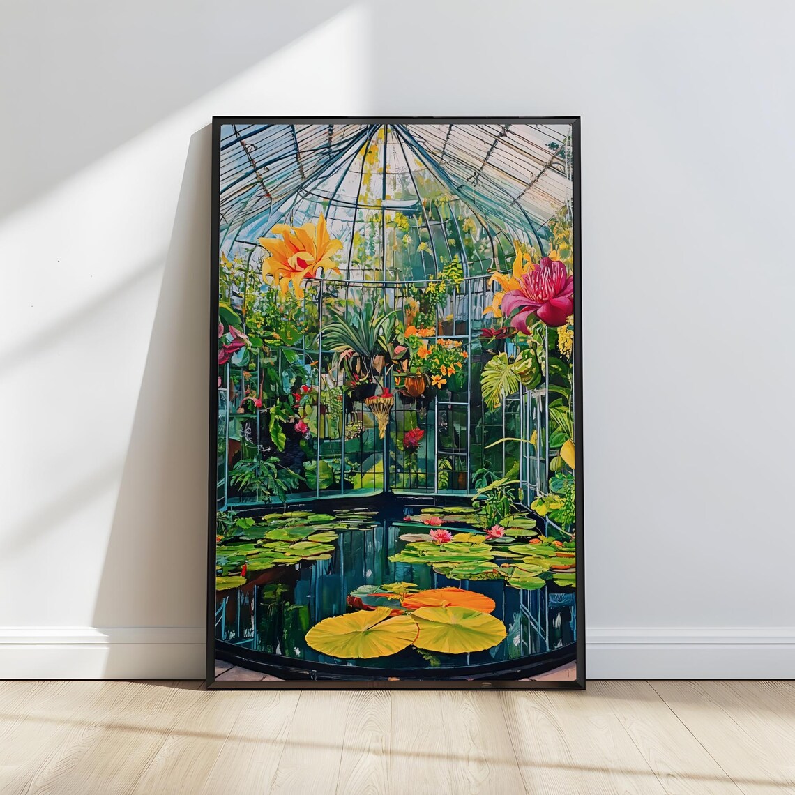 Kew Gardens Grand Water Lily Glasshouse Dome Tropical Art Poster - Image 2