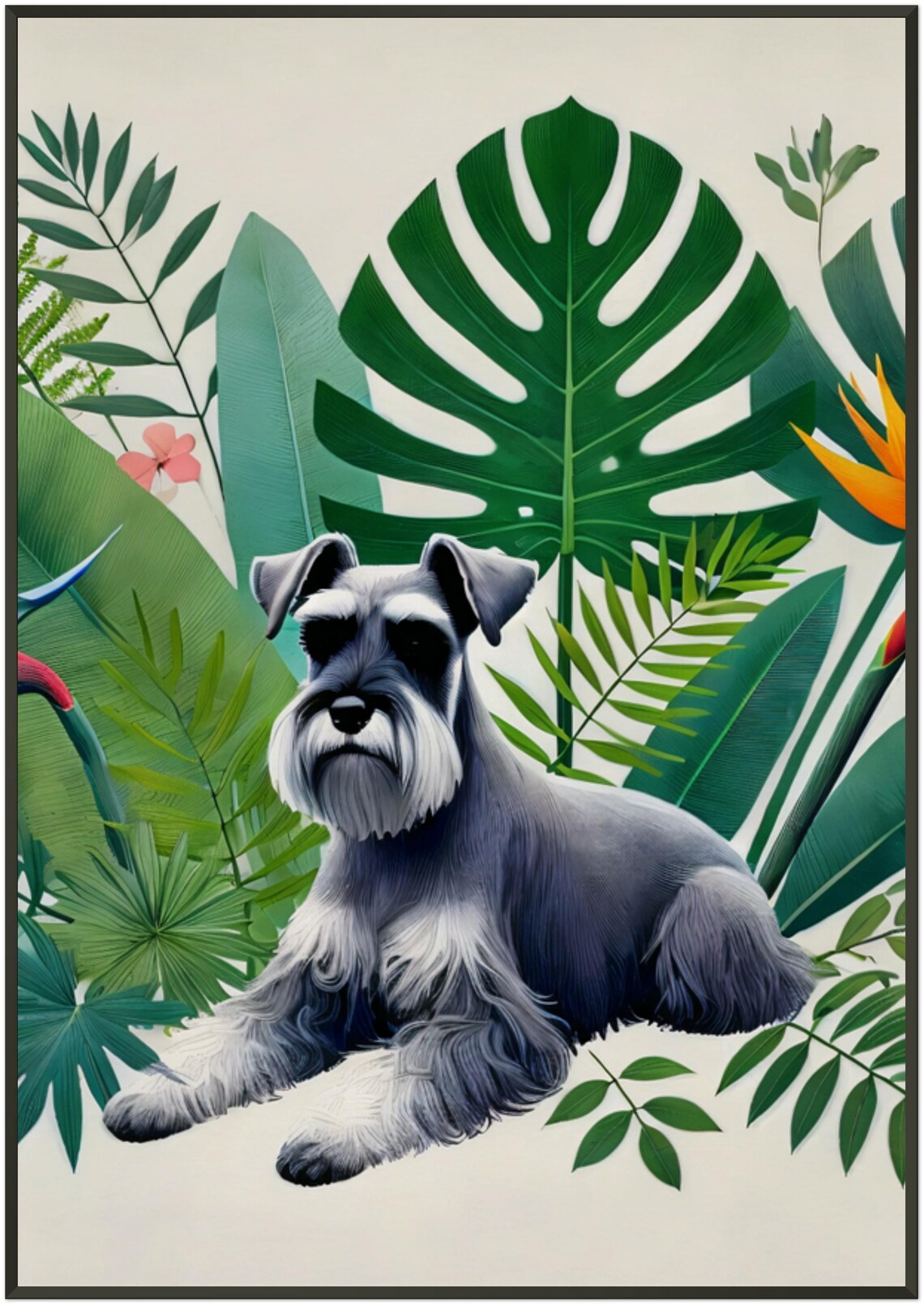 Miniature Schnauzer Tropical Botanical Garden Beard Dog Poster - Image 5