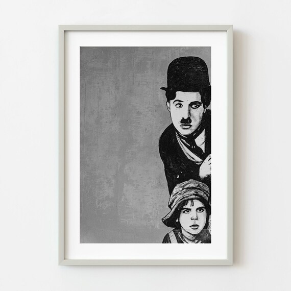 Charlie Chaplin And The Kid Silent Film Era Classic Movie Poster