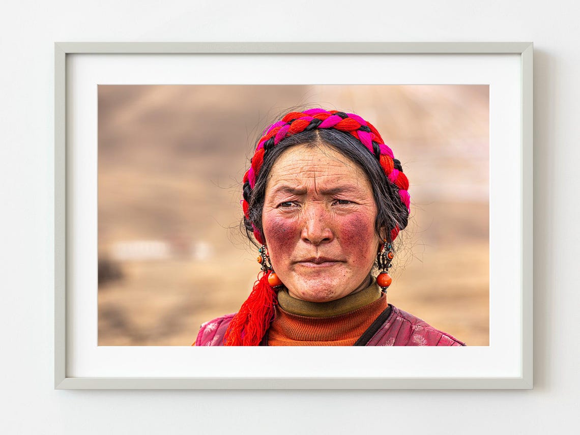 Tibetan Woman Portrait Wall Art