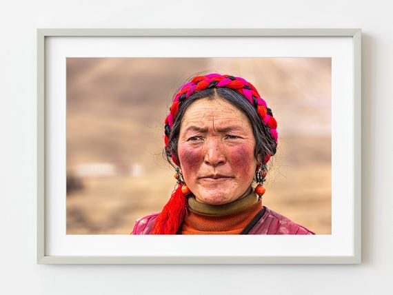 Tibetan Woman Portrait Wall Art