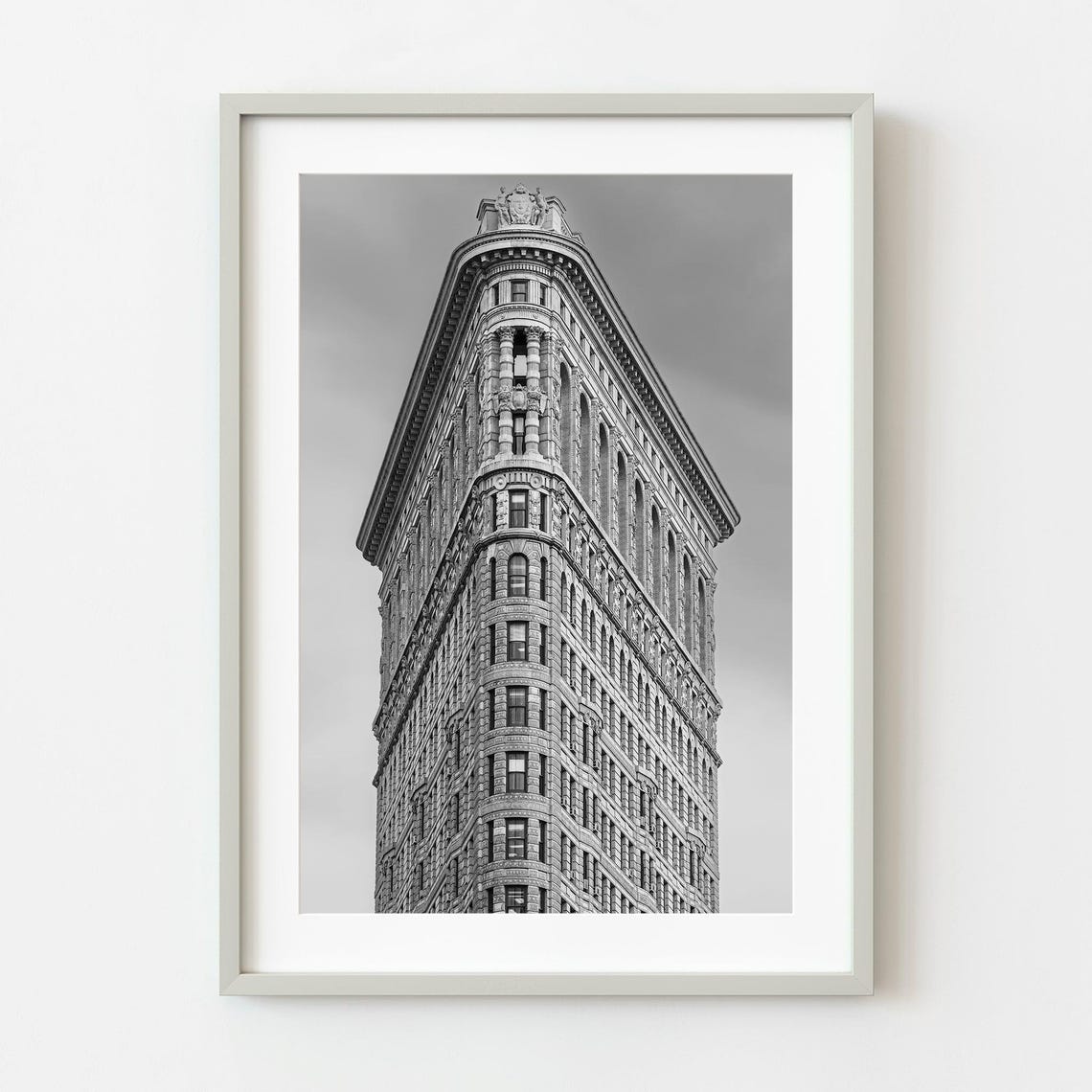 Flatiron Building New York City Black and White Architecture Poster
