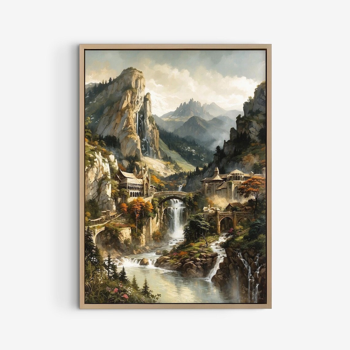 Rivendell Oil-Painting Style Wall Art Print