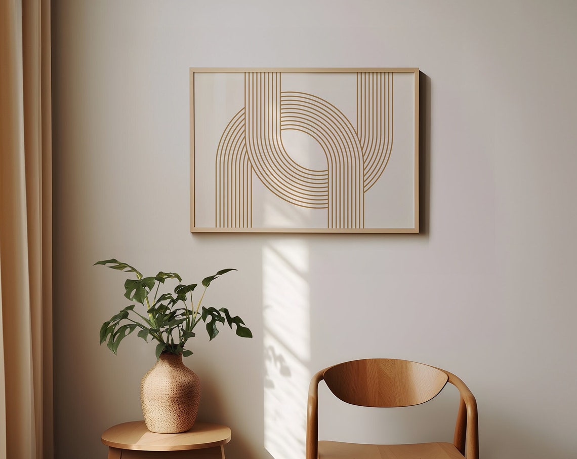 Geometric Arches Minimalist Art Print Modern Boho Arches Cute Apartment Decor Minimal Geometric Wall Art Boho Home Decor