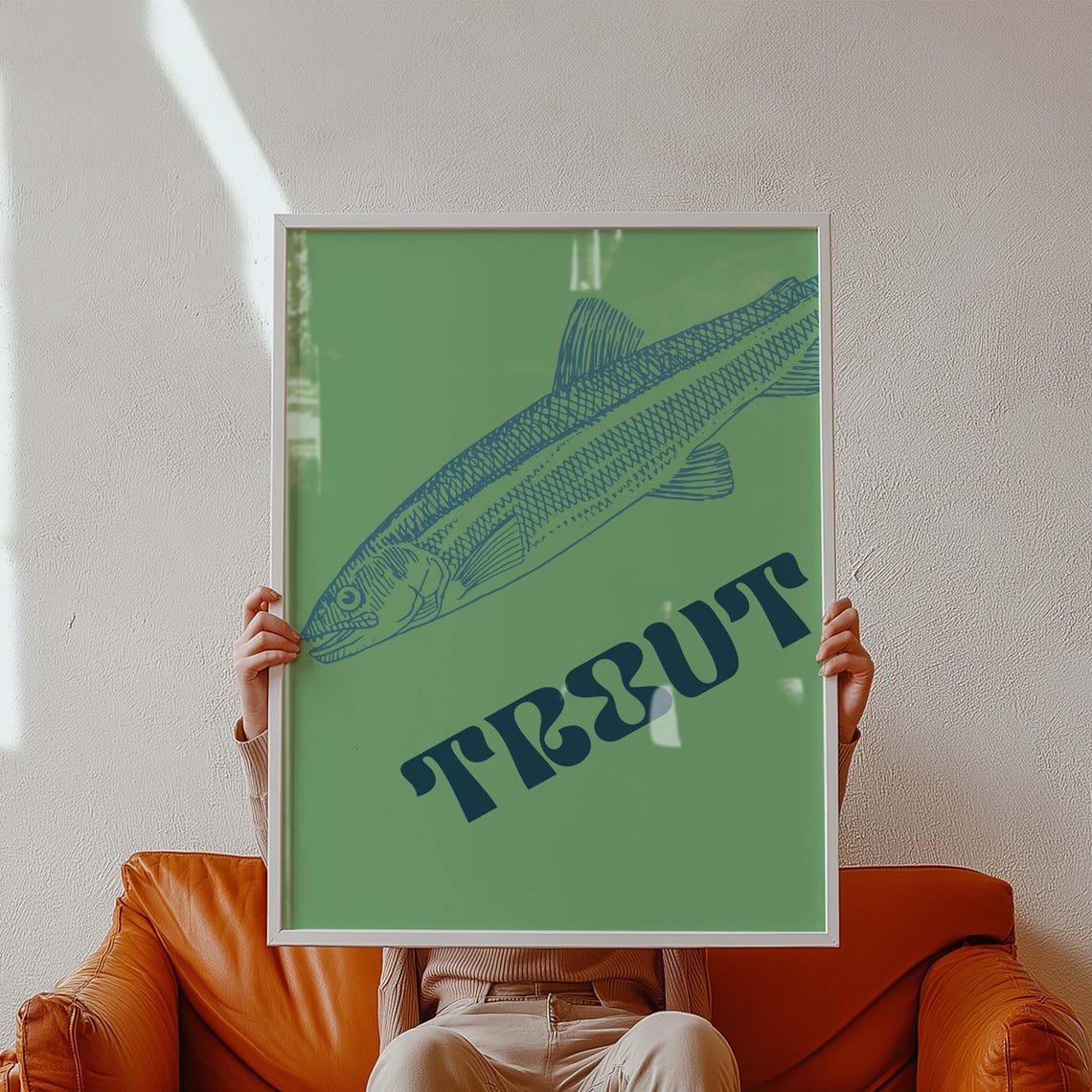 Trout Fish Vintage Illustration, Kitchen Decor - Image 2