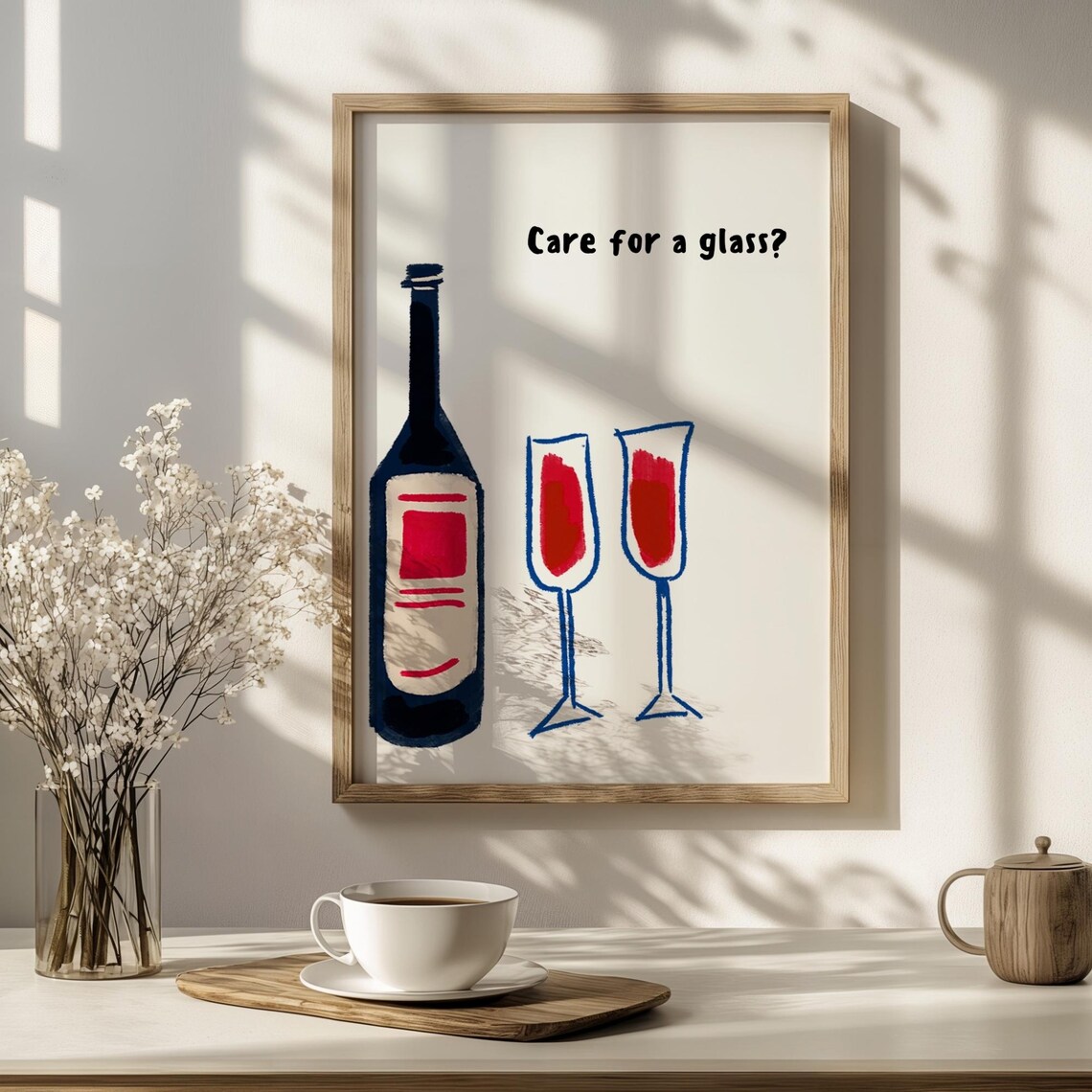 Wine Print, Kitchen Wine Decor Poster - Image 3