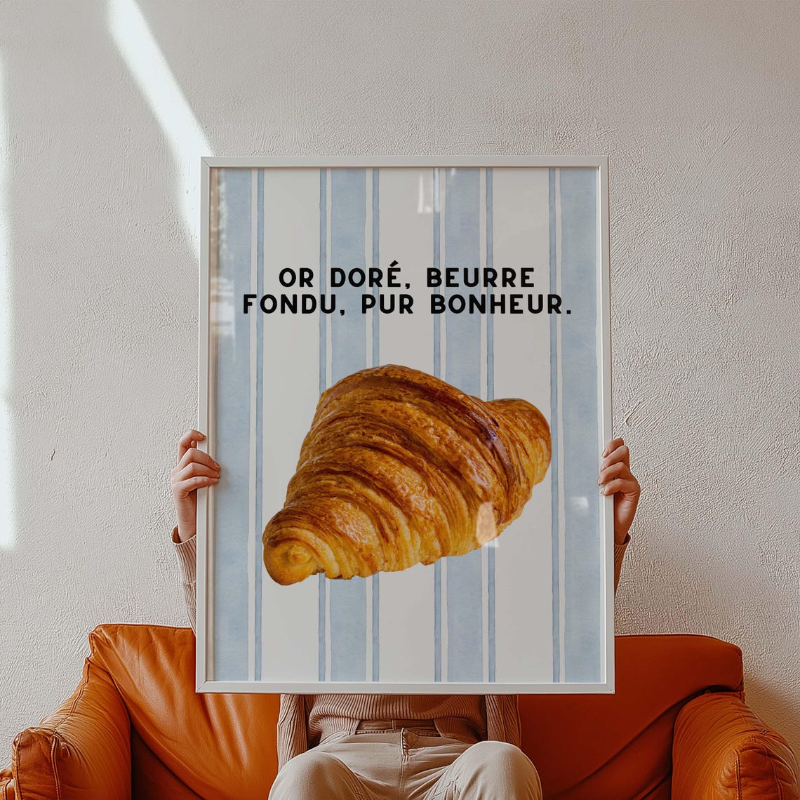 French Croissant, Cute Bakery Art Print - Image 3