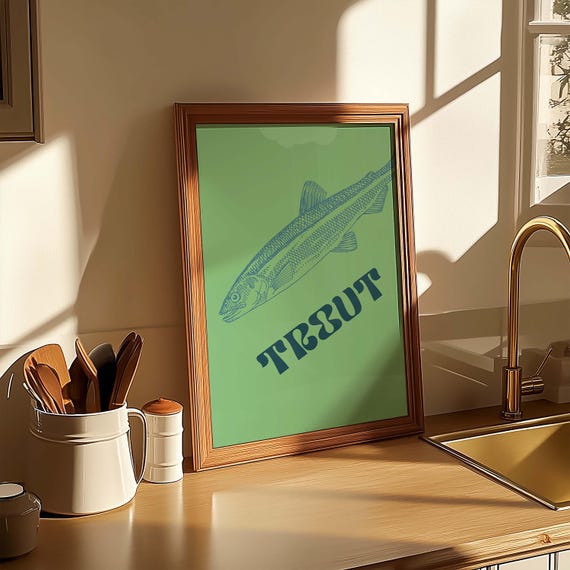 Fish Kitchen Poster Bundle, Ocean Food Decor
