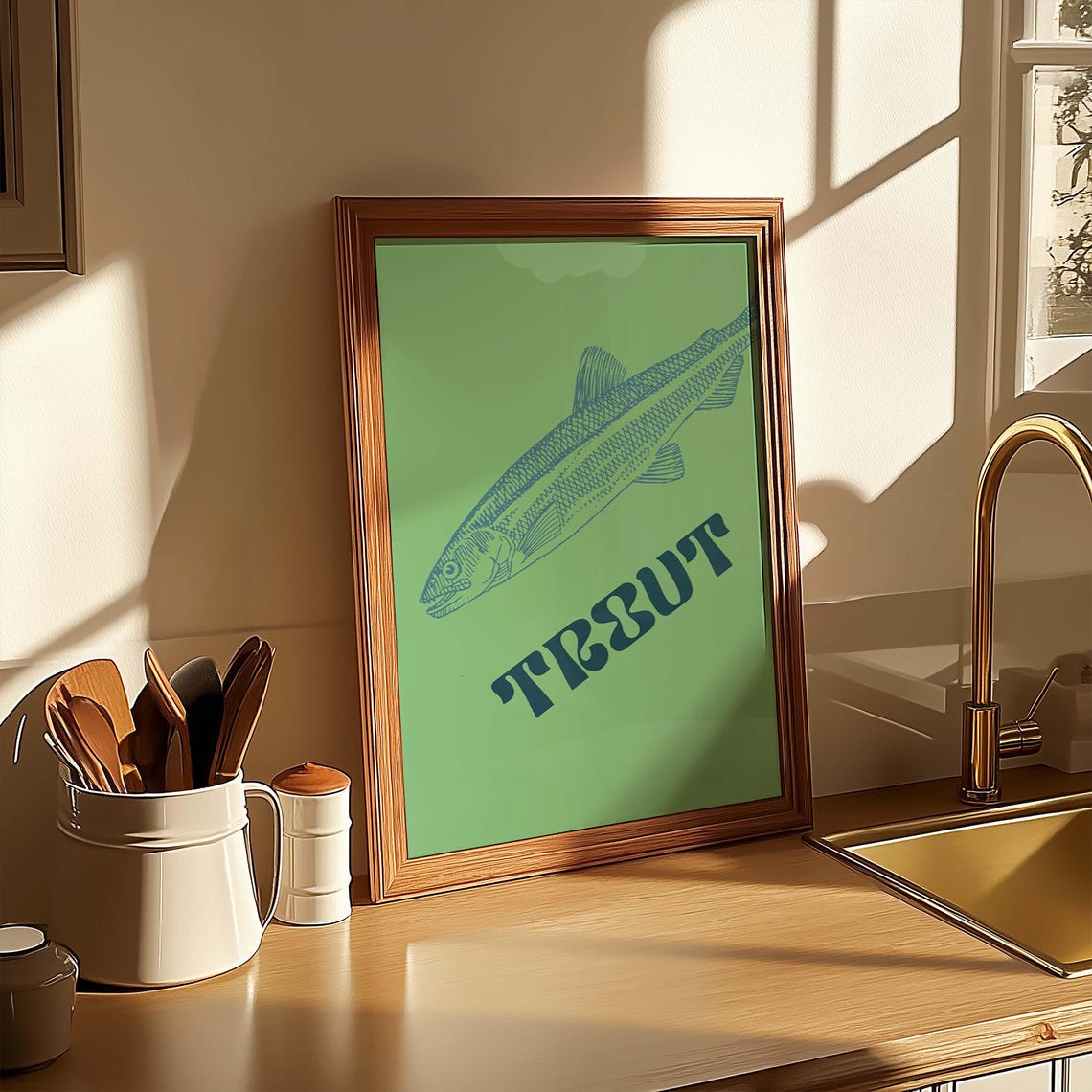 Fish Kitchen Poster Bundle, Ocean Food Decor