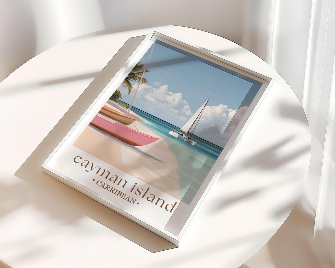 Cayman Island Caribbean Travel Poster, Island Getaway - Image 3
