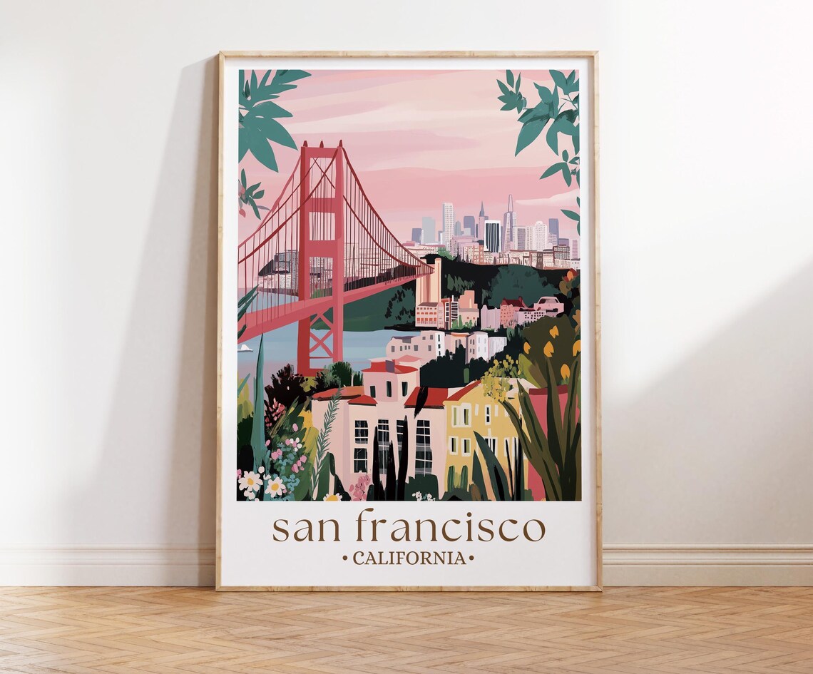 San Francisco Scenic Cityscape Travel Poster
