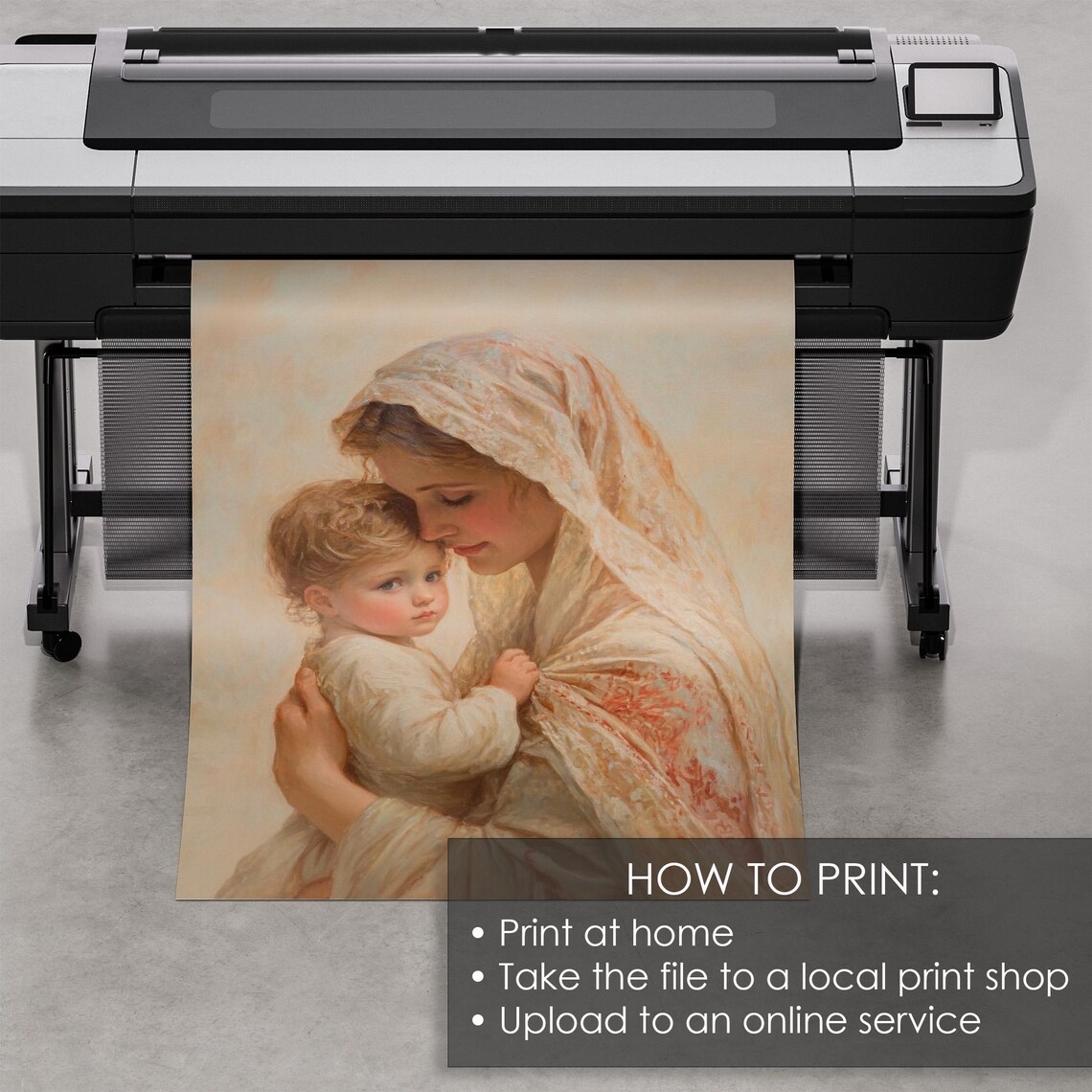 Madonna And Child Tender Embrace Vintage Religious Artwork Poster - Image 5
