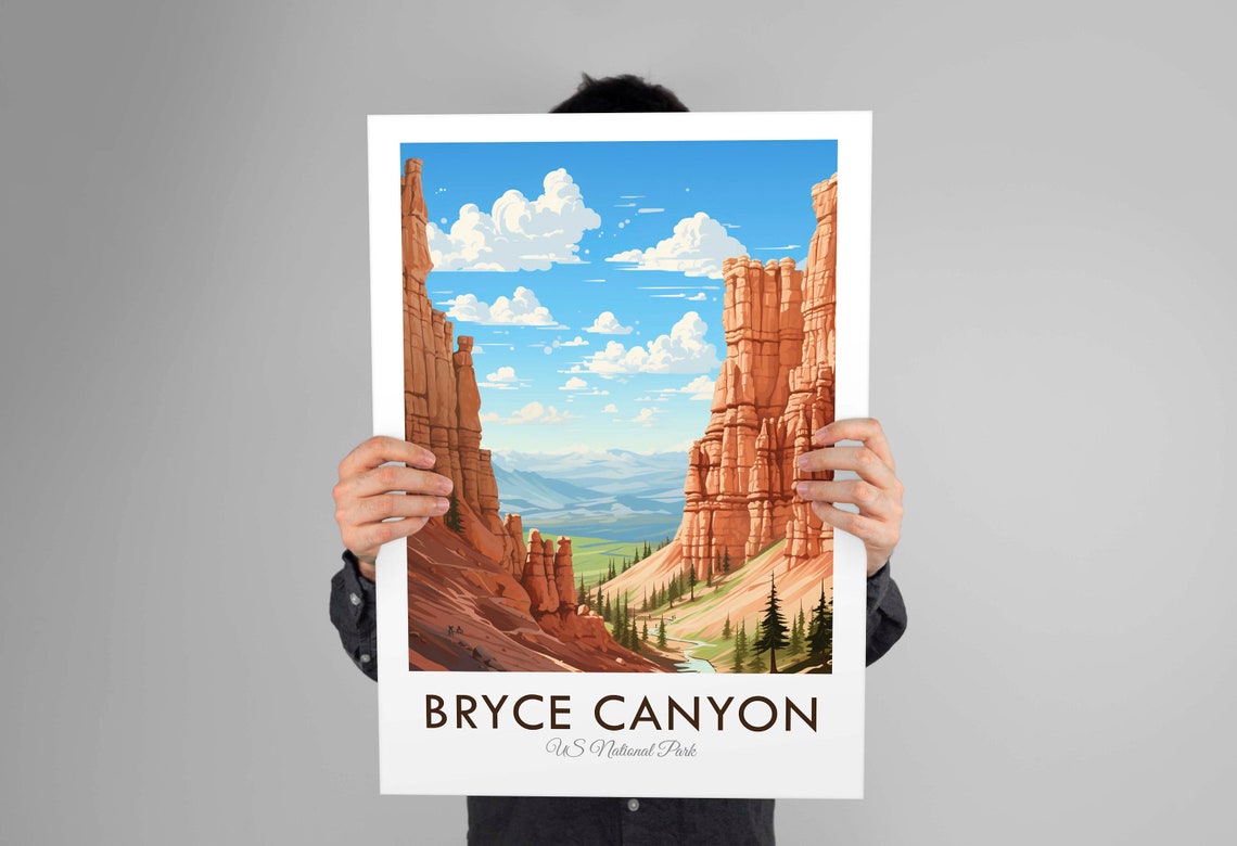 Bryce Canyon National Park Utah Hoodoo Amphitheater View Poster - Image 2