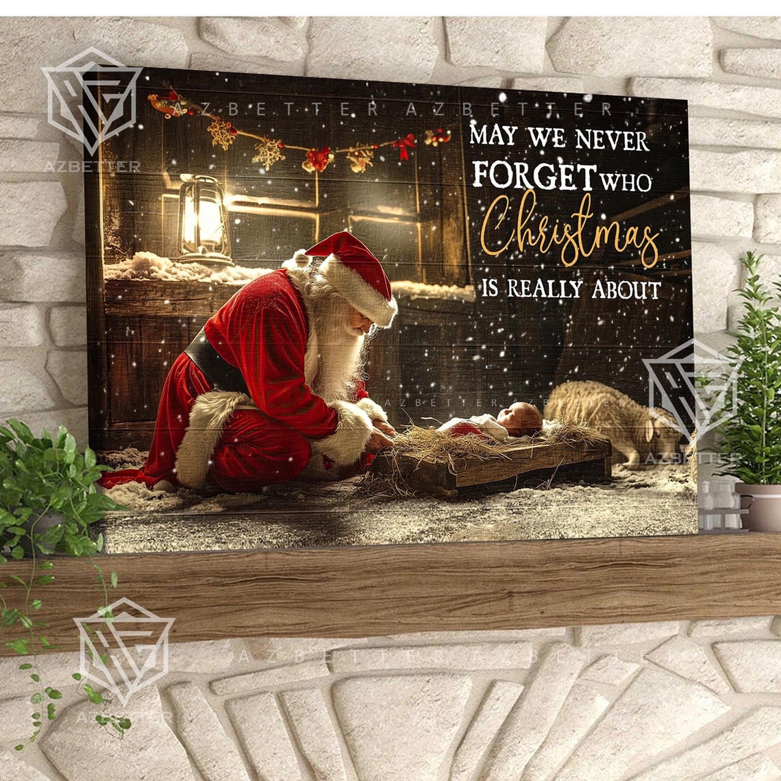 May We Never Forget Who Christmas Is Really About Nativity Poster
