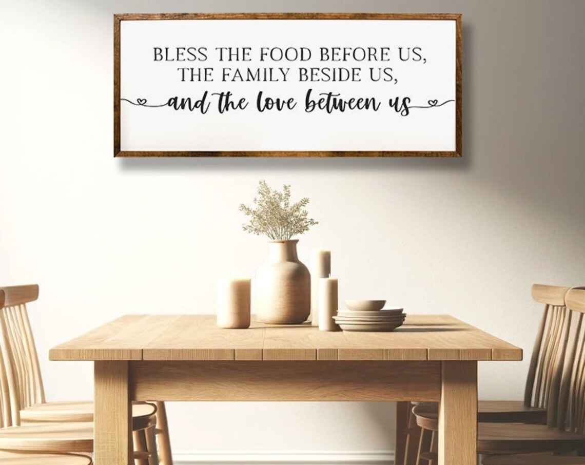 Bless the Food Before Us, Family Prayer Art Print