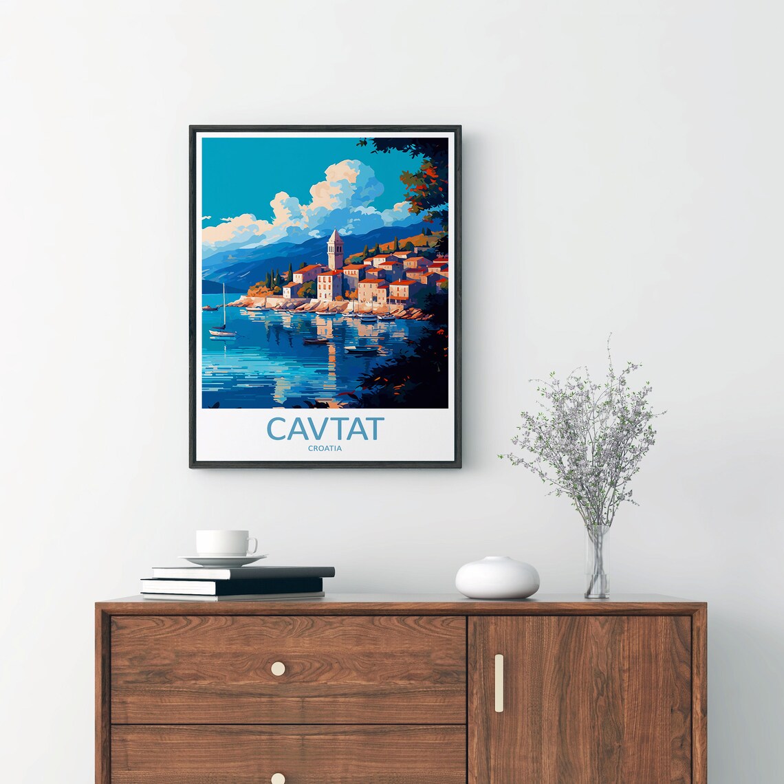 Cavtat Travel Poster, Croatia Home Decor - Image 2